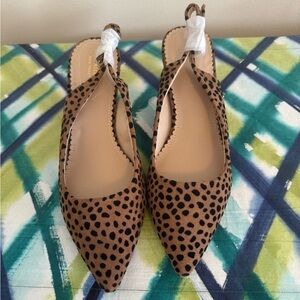 Leopard Print Slingback Women's Shoes